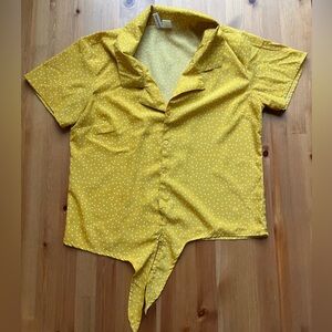 Yellow Polka Dot Casual Shirt